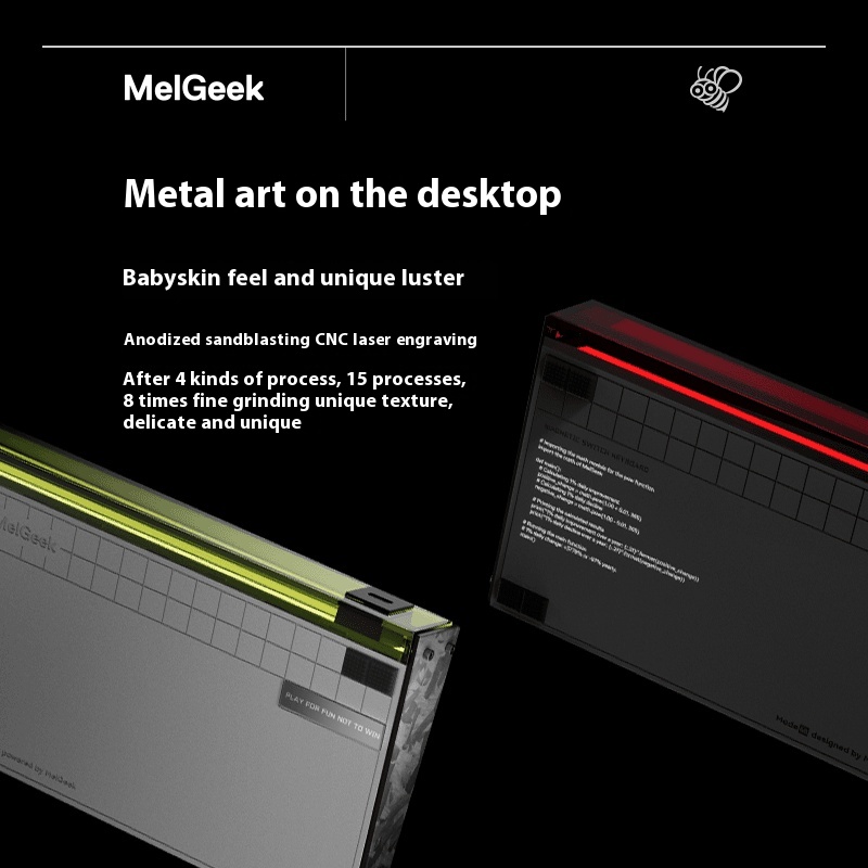 Melgeek Made68 Ultra Keyboard E-Sport Dual-8K Scanning Rate with 8K Polling Rate CNC Aluminium 0.01mm RT SOCD DKS Snap Tap RGB. 