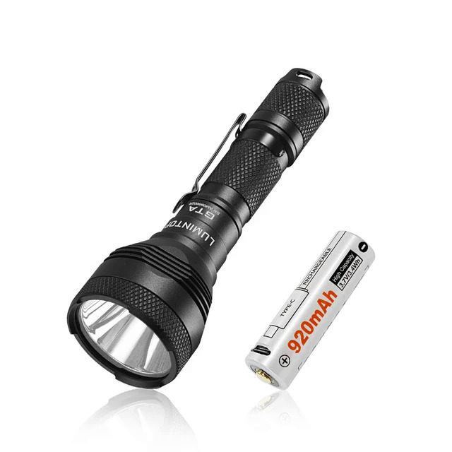 Lumintop GTA 14500/AA flashlight 585 meters long distance searching EDC flashlight 550 lumens with tail switch. 