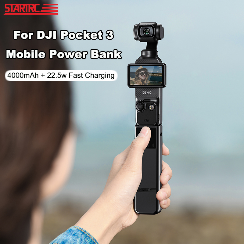 For DJI Osmo Pocket 3 Accessories Charger Mobile Power Bank 4000mAh Battery Handheld Fast Charging Charger Camera Extension Rod