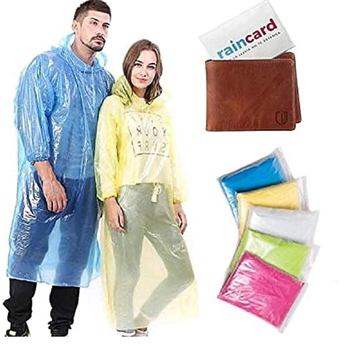 wallet rain coat, pocket rain coat, rain card Unisex Plain Rain Card, Size: Free Size one time use type product an emergency rain coat. 