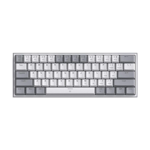 Redragon K617 FIZZ RGB (Red Switch) White-Gray Wired Detachable Mechanical Gaming Keyboard