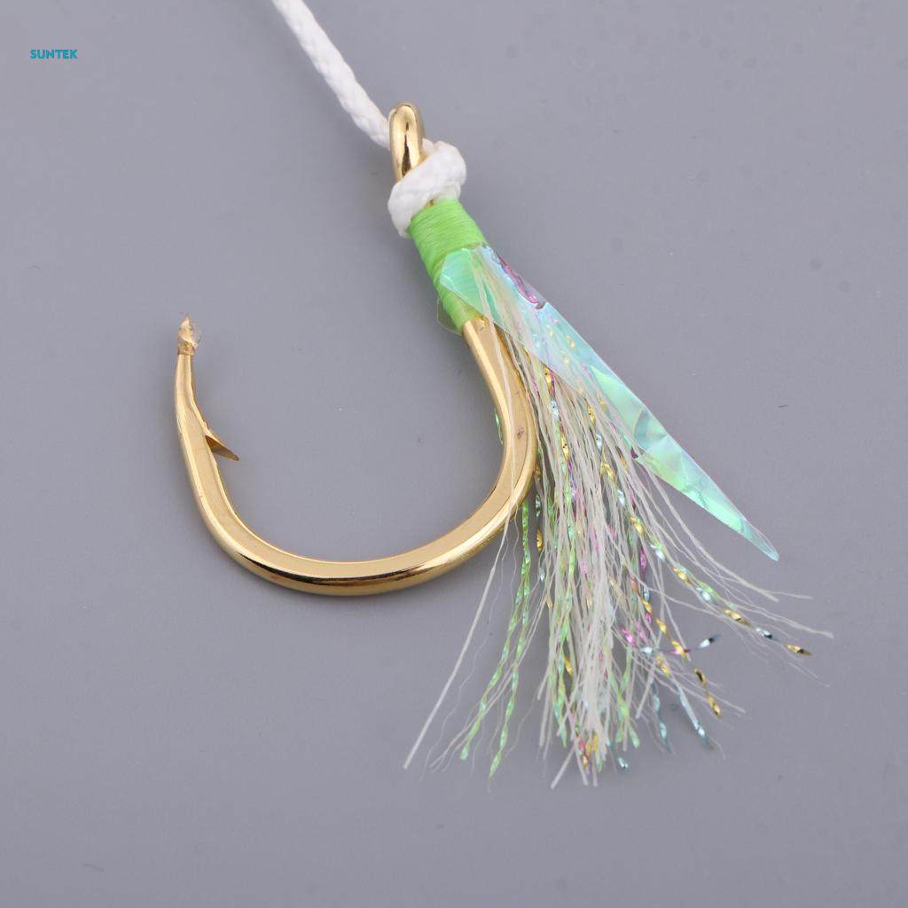 3pcs Fishing Assist Hooks with 5/0 7/0 9/0 Hooks and Nylon Line - 7-0. 