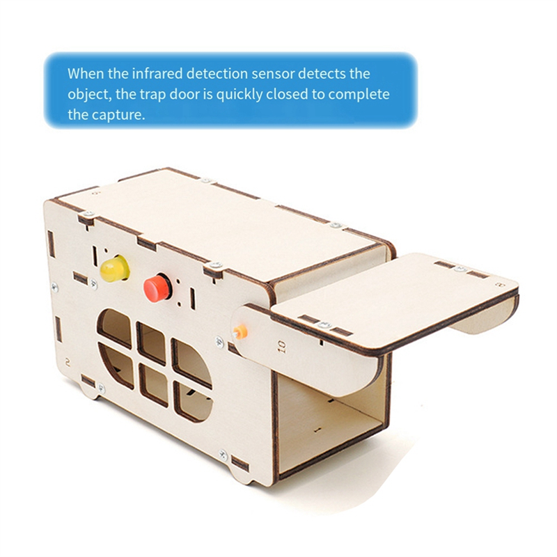 Intelligent Sensor Mouse Trap STEM Kits DIY Science Experimental Tool Kit Learning Educational Supplies for Kids :22x7x9cm. 