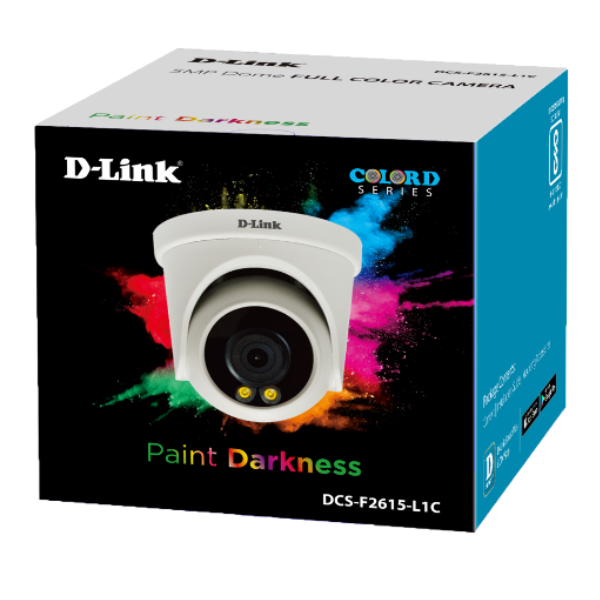 D-Link DCS-F2615-LIC 5MP Color 3.6mm Lens 20M IR Dome AHD Camera. 