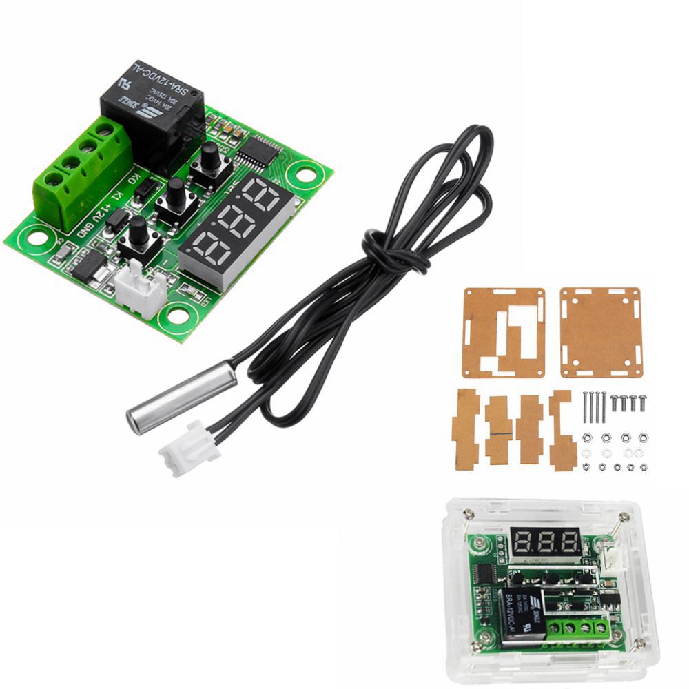 W1209 Digital Temperature Control Circuit with Casing Clear Acrylic Case Shell Housing. 