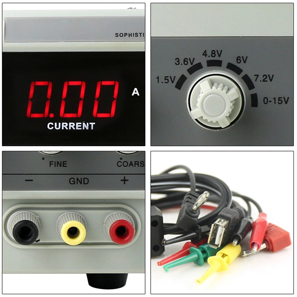 BK-1502DD DC Power Supply Variable 15V 2A Digital Display Adjustable Switching Regulated Power Supply For Mobile Repair 1502DD Power Supply Adapters. 