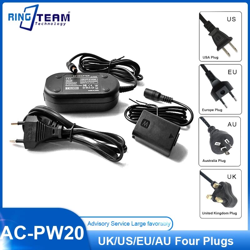 AC Power Adapter AC-PW20 PW20 PW20AM for Sony Alpha 3 5 7 A7 A7ii A7S A7R NEX A33 A55 A5000 A6000 A6300 A6500 A7000 Cameras