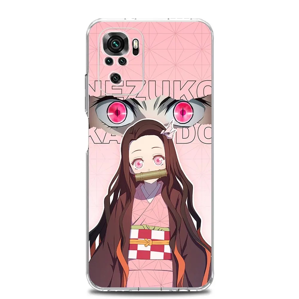2x Cover Per Xiaomi Redmi Note 10 5G Con Stampe Anime Demon Slayer - Custodia In TPU Morbido Antigraffio (Tanjiro & Nezuko) - 3