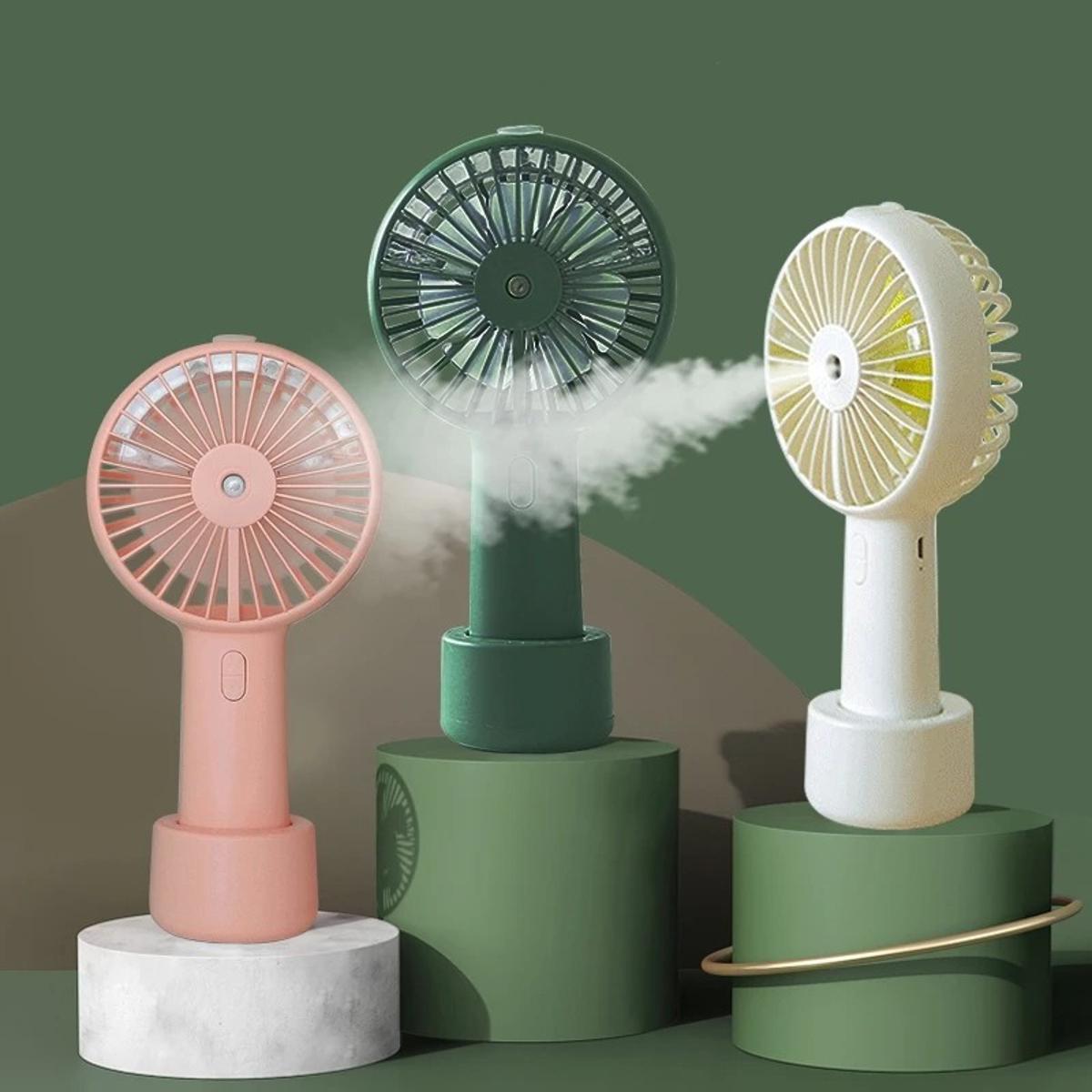 Mini Handheld Fan Portable Water Spray Mist Fan USB Rechargeable Battery Outdoor Handheld Fan Cooling Air Conditioner Humidifier