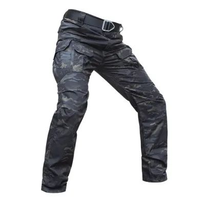 Mens Work Trousers Warm Fleece Lining Combat Cargo Knee Pad Pockets  Waterproof | eBay