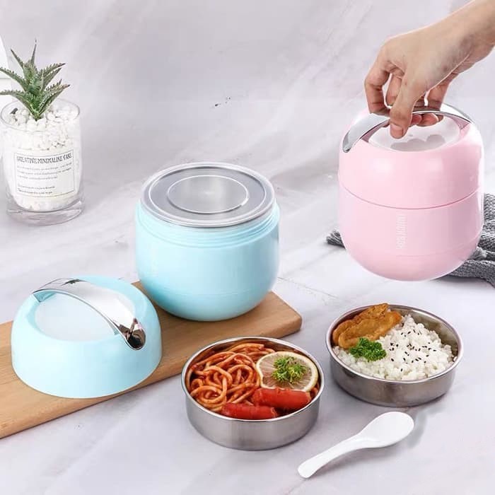 Stainless Steel Basket Lunch Box Miti 304. MITI 304 Stainless Steel Thermos Bucket Sealing Lunch Box With Spoon.CD:550.