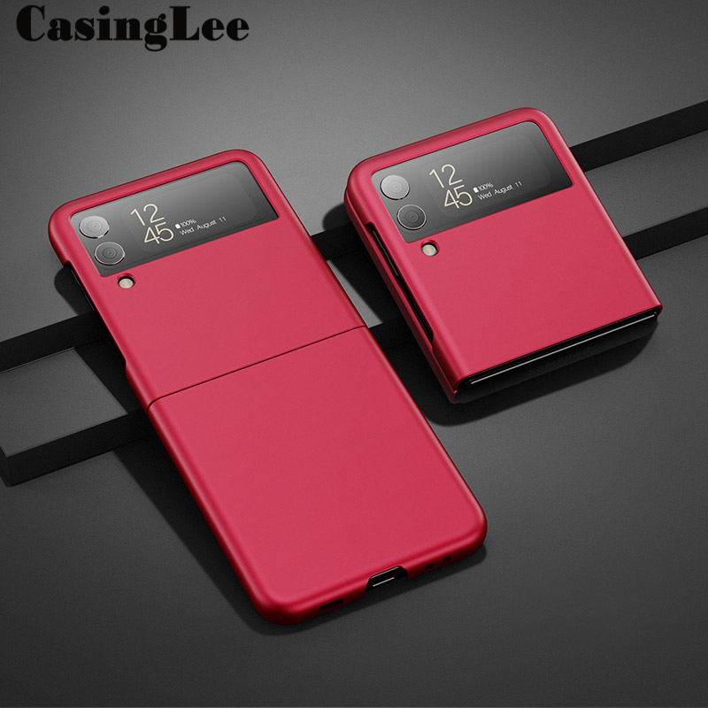 Casinglee for Samsung Galaxy Z flip3 case 3mm ultra-thin non-slip cell phone shell case for Samsung Z flipp3 back cover. 