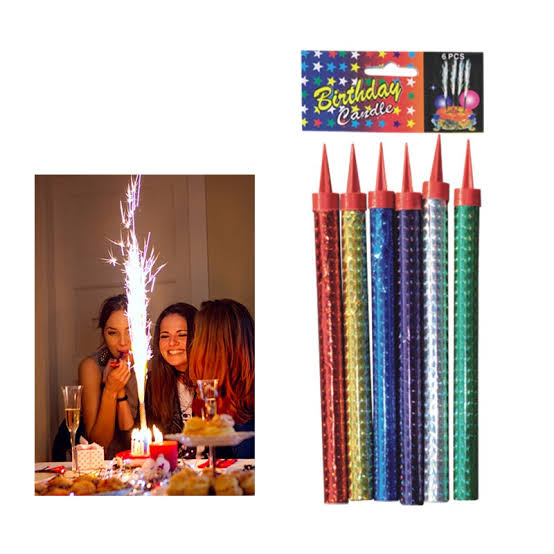 Sparkle candle 3 pieces use for cake birthday and other party