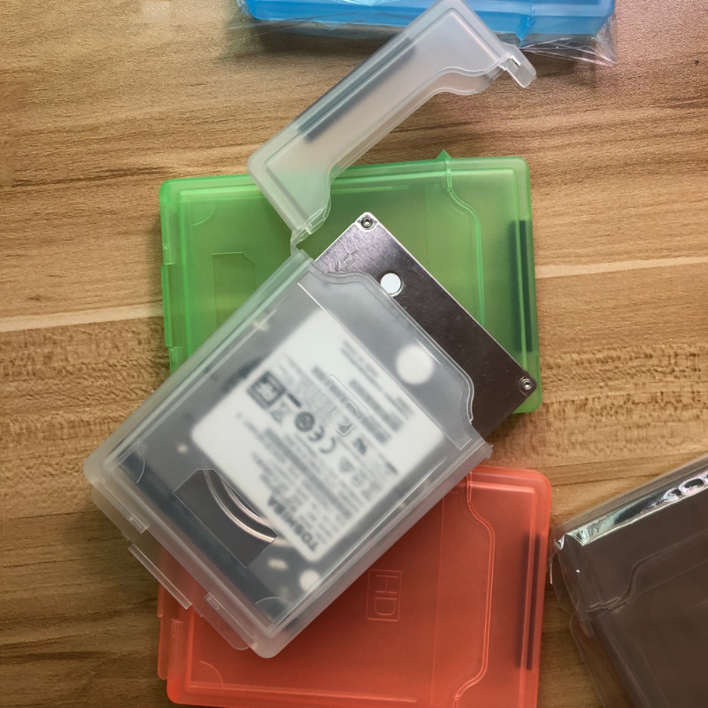 New 2.5 Inch Hard Disk Storage Box Strong Buckle Transparent Hard Drive Storage Case Multiple Colors PP Hard Drive Protective Cover SSD. 
