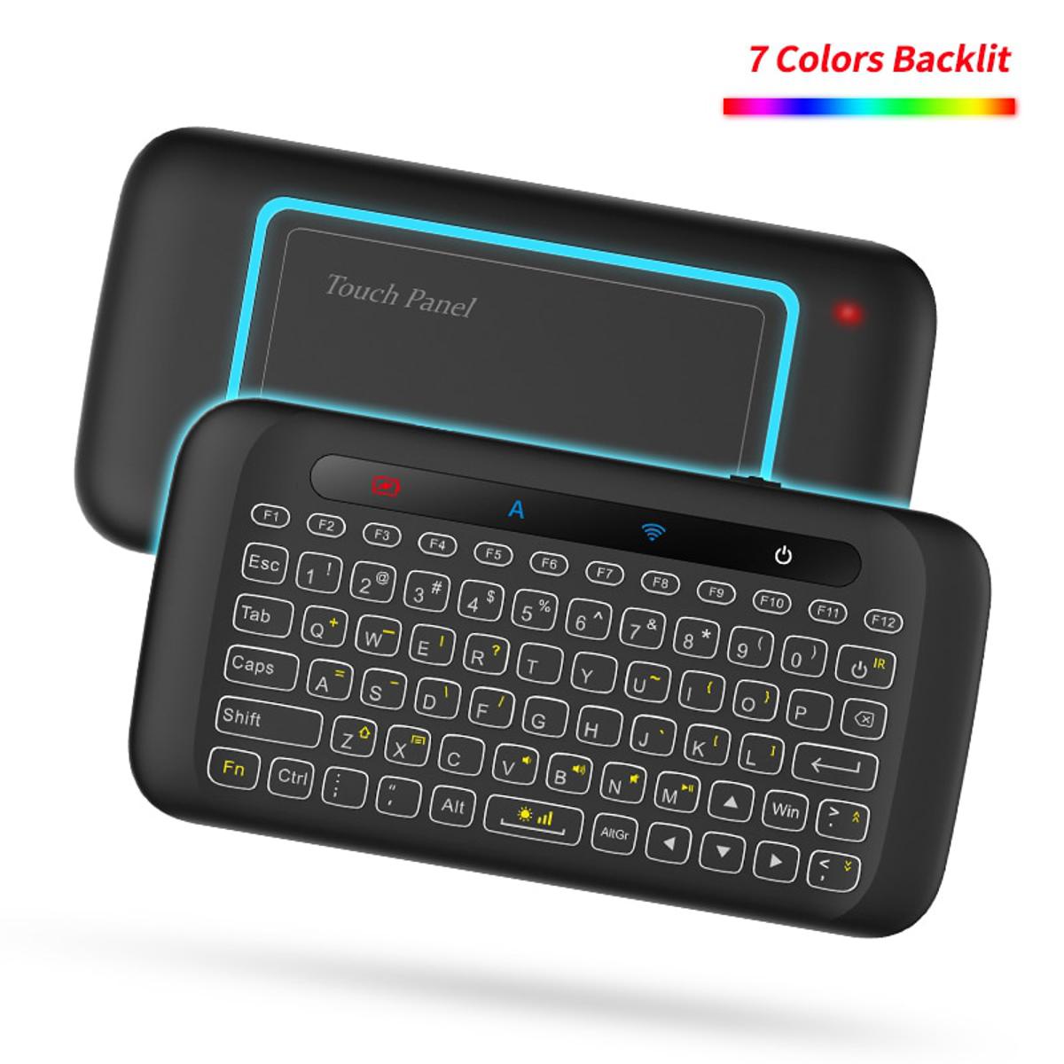H20 Mini Wireless Keyboard Backlight Touchpad Air Mouse IR Leaning Remote Control For Andorid Box Smart TV Windows PK H18 Plus