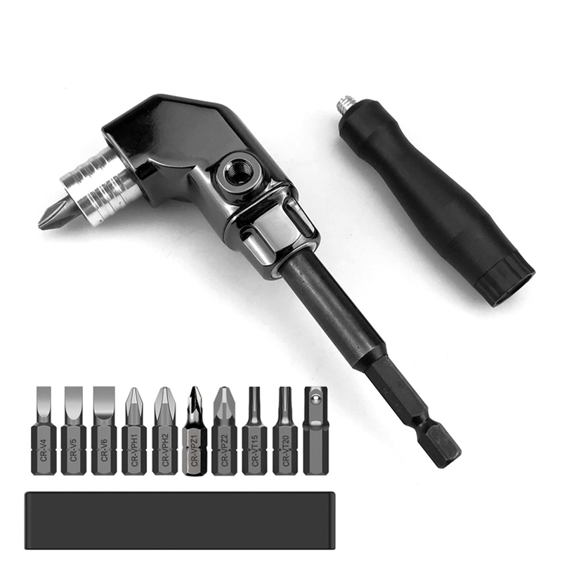 Self-Locking 90 Degree Right Angle Screwdriver Holder Drive Bit