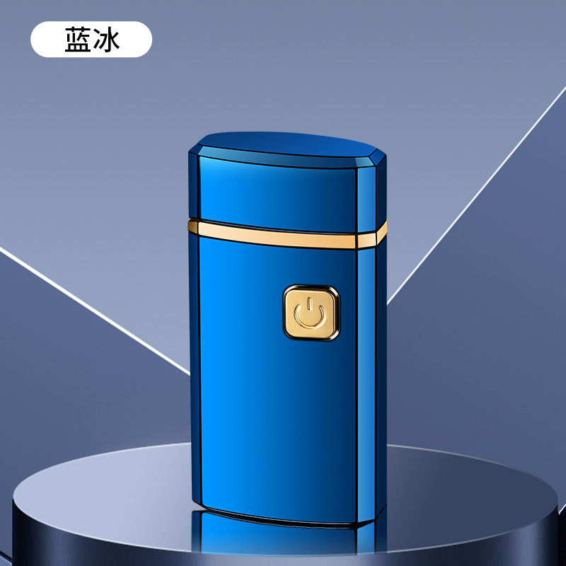 AB932 Creative Gas-Electric Dual-Purpose Lighter Windproof Arc Charging Lighter Photo logo Factory Wholesale. 