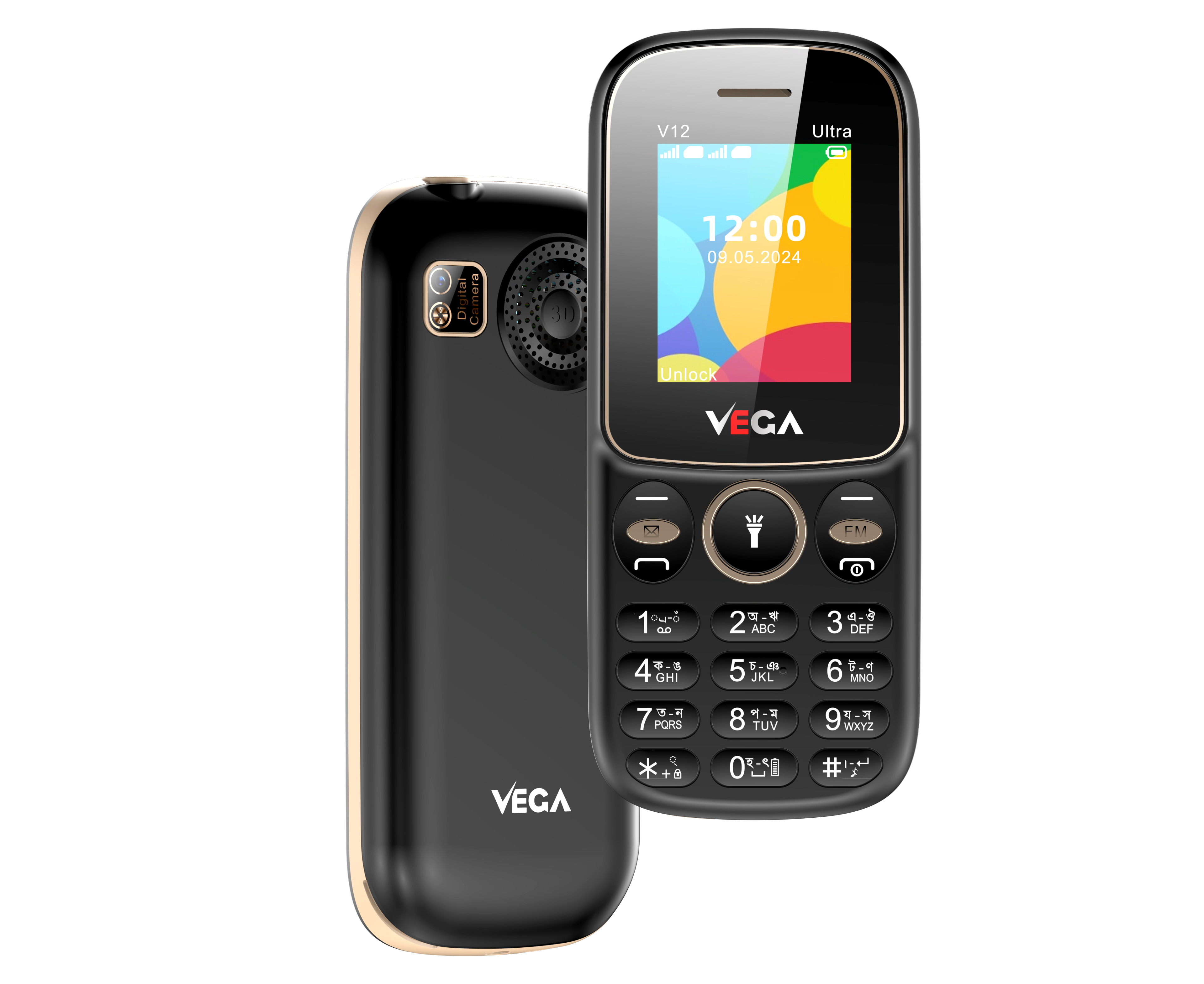 Vega V12 ultra 1800mah Feature Button Mobile Phone. 