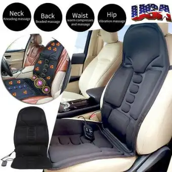 Car Chair Body Massage Heat Mat Seat Cushion Neck Pain Lumbar