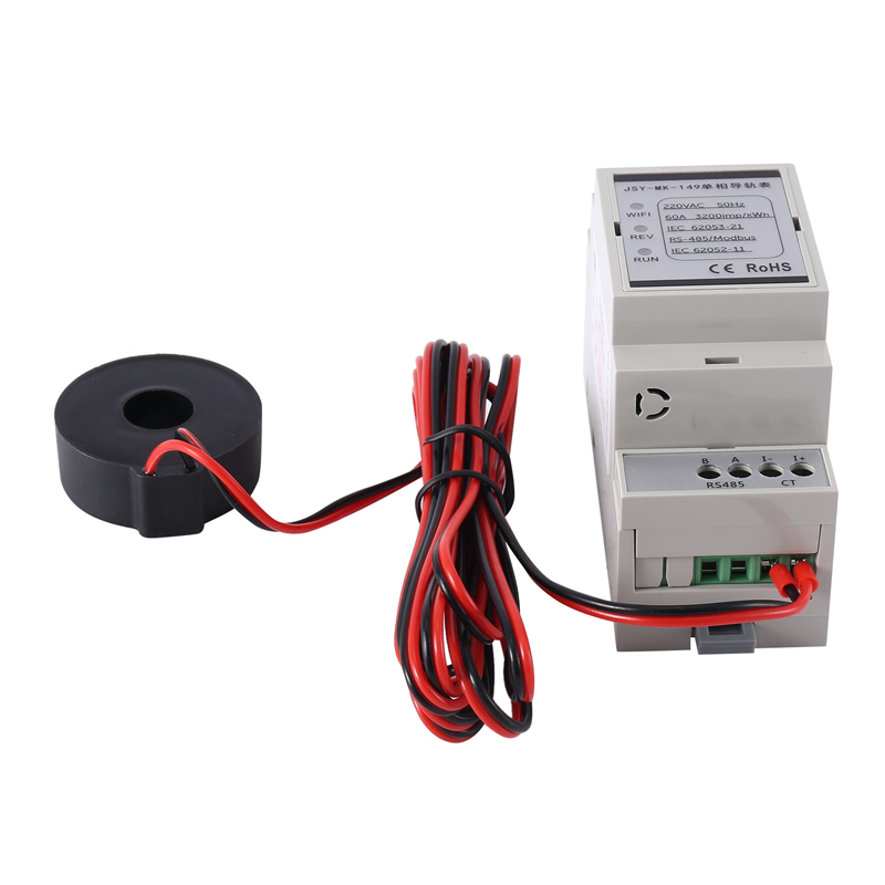 Digital Voltage Meter Din Rail Energy Meter 9.5mm Closed Transformer Single Phase Energy Metering Module. 