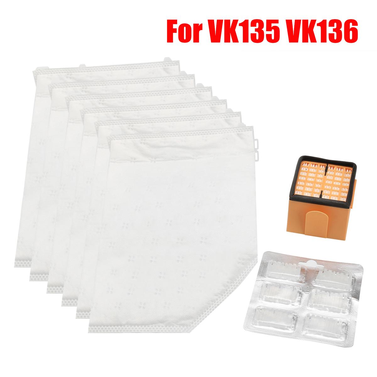 6pcs Vacuum Cleaner Bags Dust Bag for Appliances Vorwerk VK135 VK136 -. 