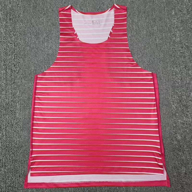 UGANDA Stripes Man Fast Running Net Breathable Vest  Speed Professional Athlete Track Field Singlet Customizable Logo. 