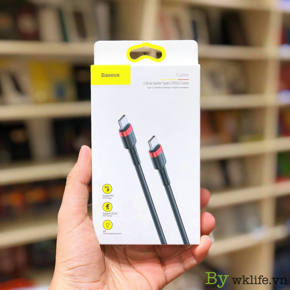Baseus USB Type C to USB C Cable PD 60W QC3.0 3A Quick Charge Cable. 