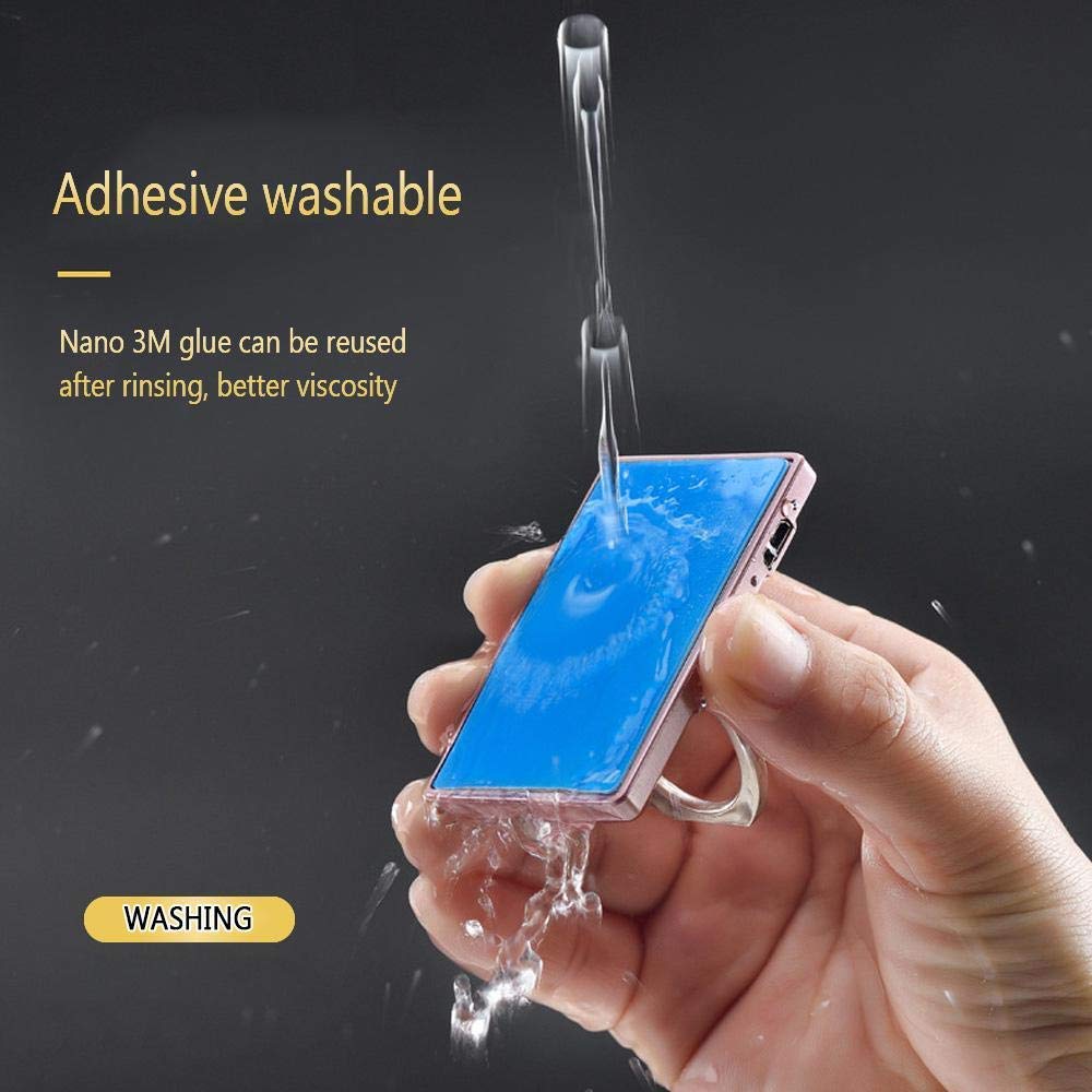 Mobile Ring Holder+USB Lighter 2 in 1 Rechargeable Flameless Ring Lighter Windproof Metal Finger Grip 360 Degree Rotation. 