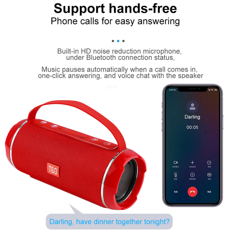 TG 116C 40W High power Outdoor Bluetooth Speaker Subwoofer TWS Waterproof Portable Music Center system column 3D soundbar. 