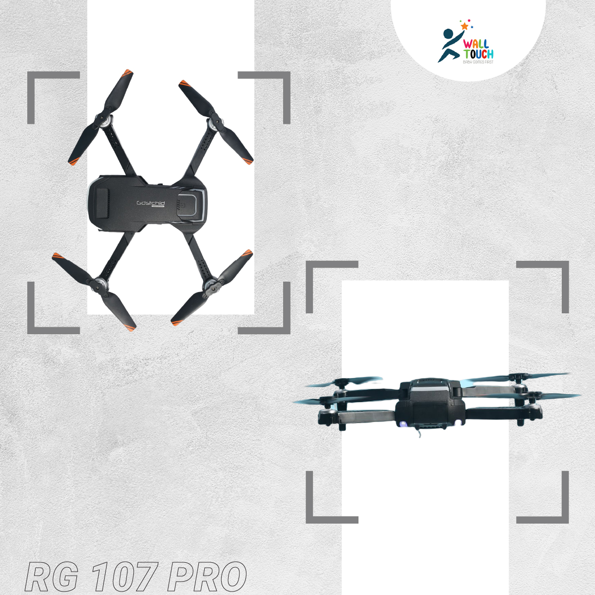 RG107 Pro RC Drone with 3 Side Obstacle Avoidance Device | UAV with HD 4K Dual Camera, Optical Flow Positioning, ESC Quadcopter | Mini Double Battery, Lens Included | Advanced Features for Aerial Photography and Exploration. 