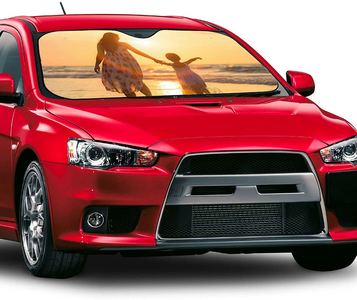 Car sunshade Custom Car Windshield Sun Shade Personalized Your Own Front Car Sunshade Blocks UV Rays SunSTYLE FOR CAR-green. 