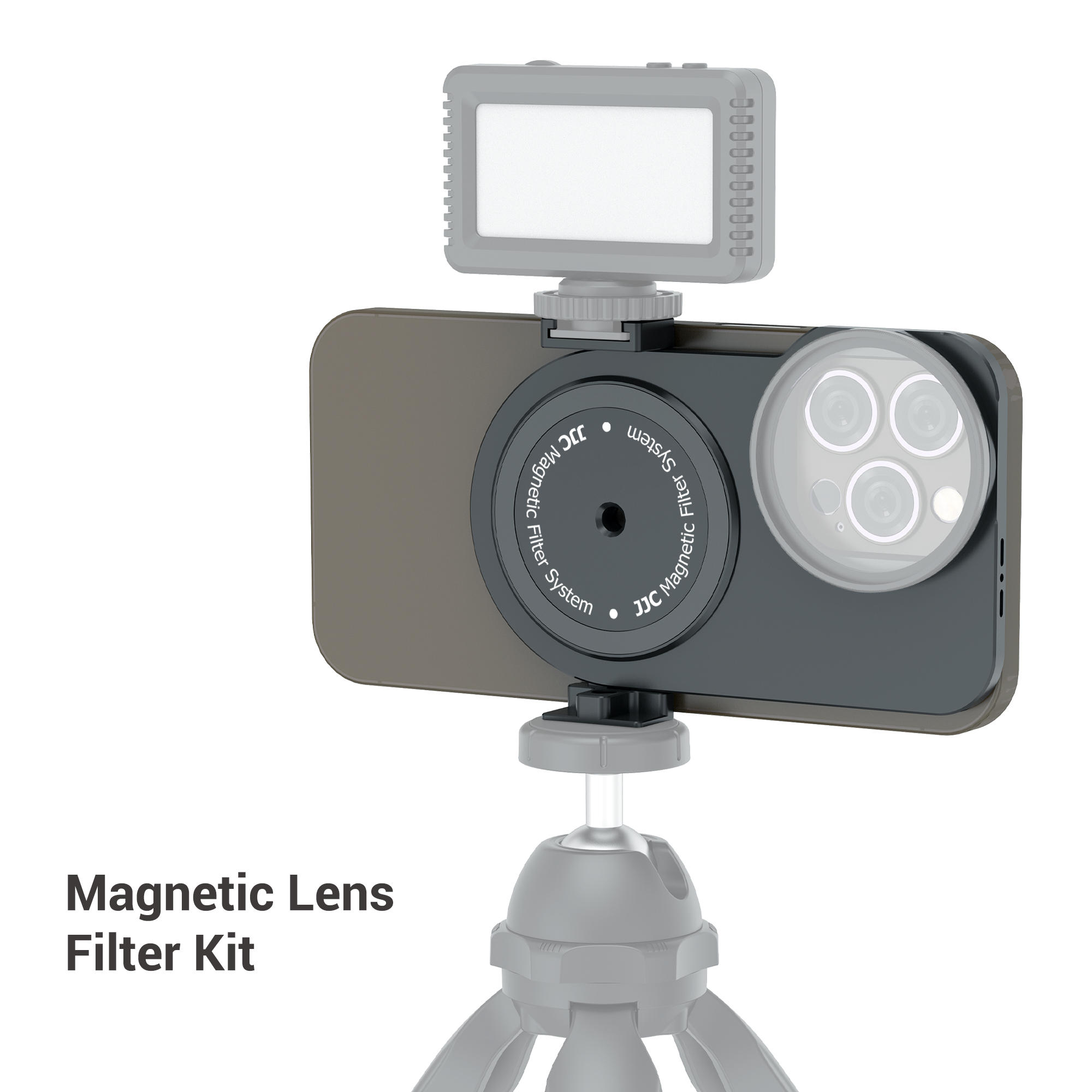 JJC Magnetic Lens Filter Kit for iPhone 13/14 Pro, 13/14 Pro Max MagSafe phone case filter Soft Lens Hood Anti Glass Reflection. 