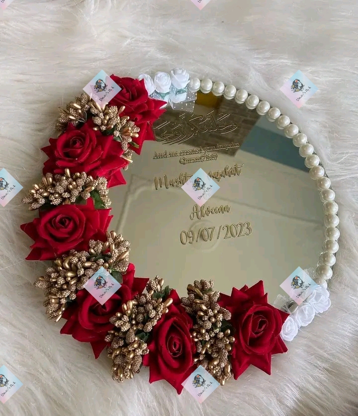 Mirror wedding mirror nikah mirror biyer ayna floral mirror gorgeous Floral mirror