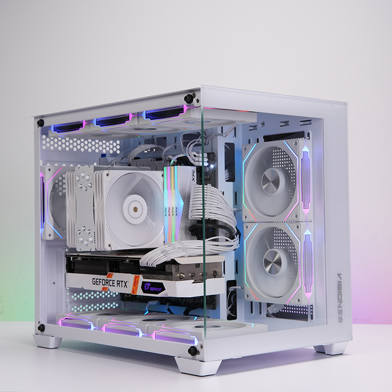 Jungle Leopard Case Fan 120mm 5V 3Pin ARGB Cyclic Mirror Light Effect PWM 800-1800RPM LianLi Cooling Fan. 