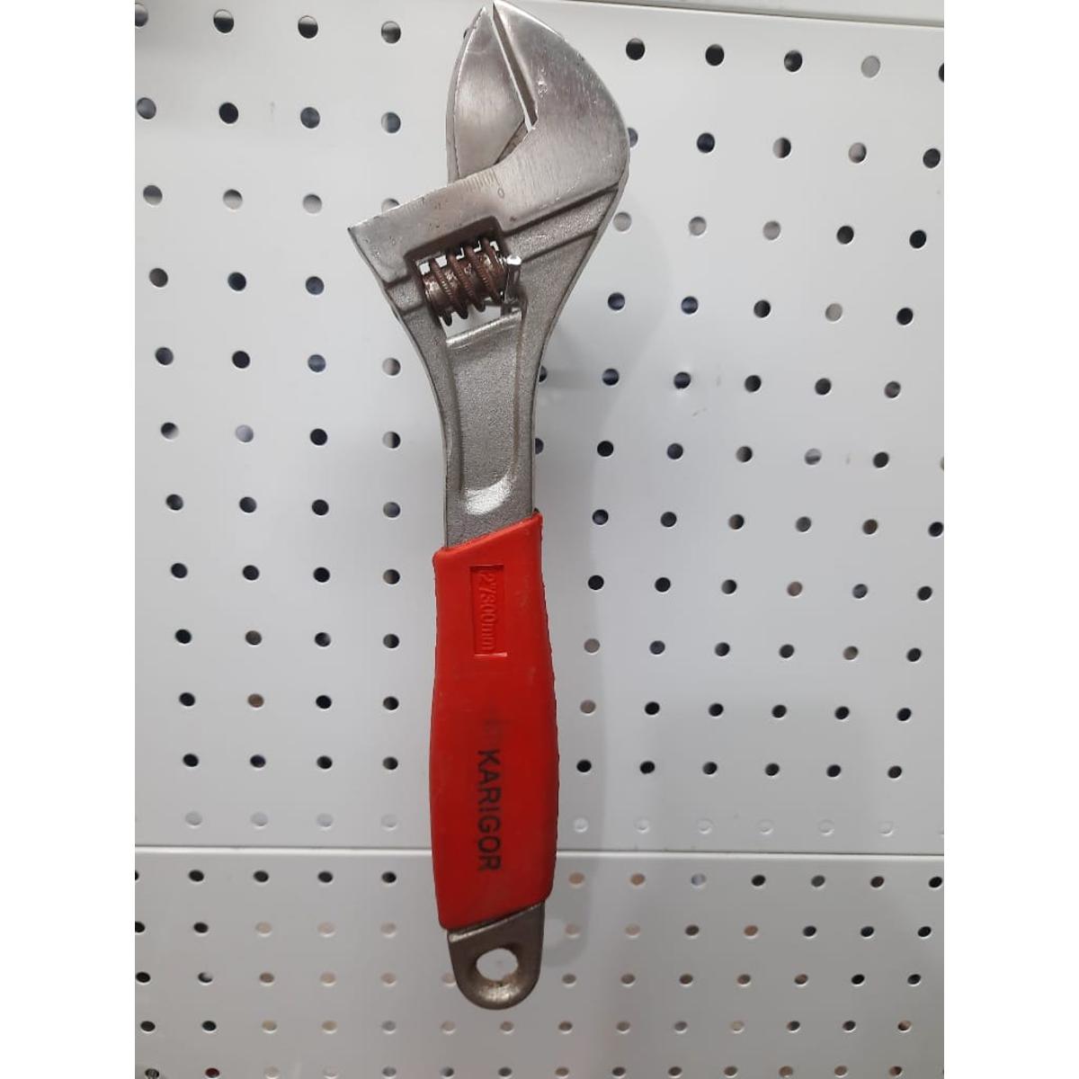 Adjustable Wrench 12 Inch with RED Rubber Grip Handle 300mm KARIGOR OR NORMAL HMBRB rand As A pictur