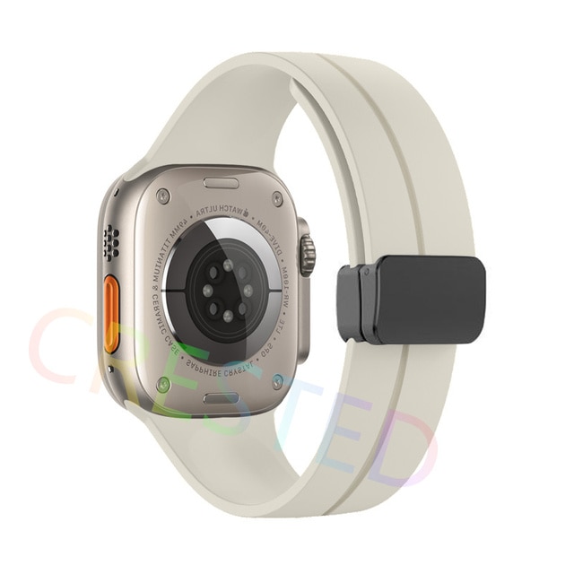 Strap For Apple watch ultra band 49mm 44mm 45mm 41mm 40mm 42mm 38mm 45mm  Silicone Magnetic Bracelet iWatch Series ultra se Folding