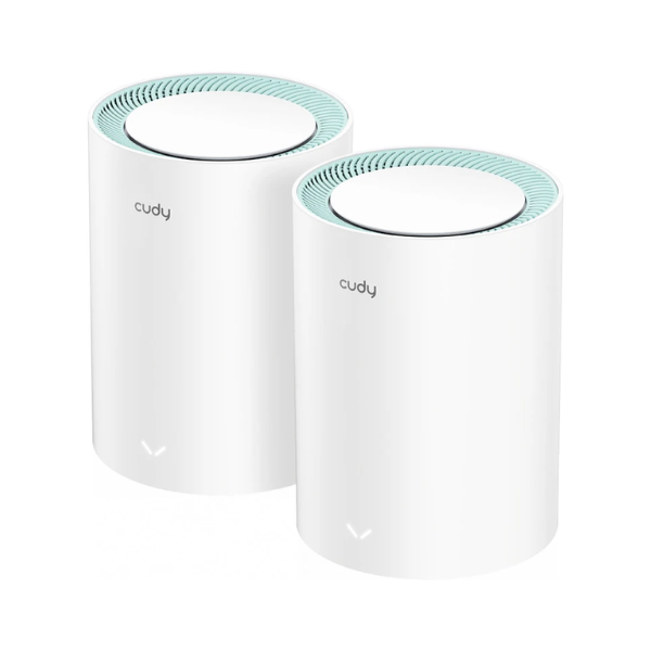 Cudy M1300 AC1200 Mbps Gigabit Dual-Band Mesh (2-Pack) Wi-Fi Router. 