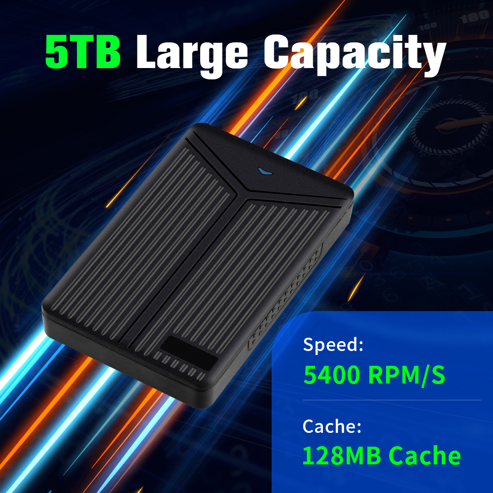 5TB Gaming Hard Drive With Retro/AAA Games Hyper Base Mix Retrobat Launchbox Playnite Game HDD For PS4/PS3/PS1/Switch/WIIU/N64. 