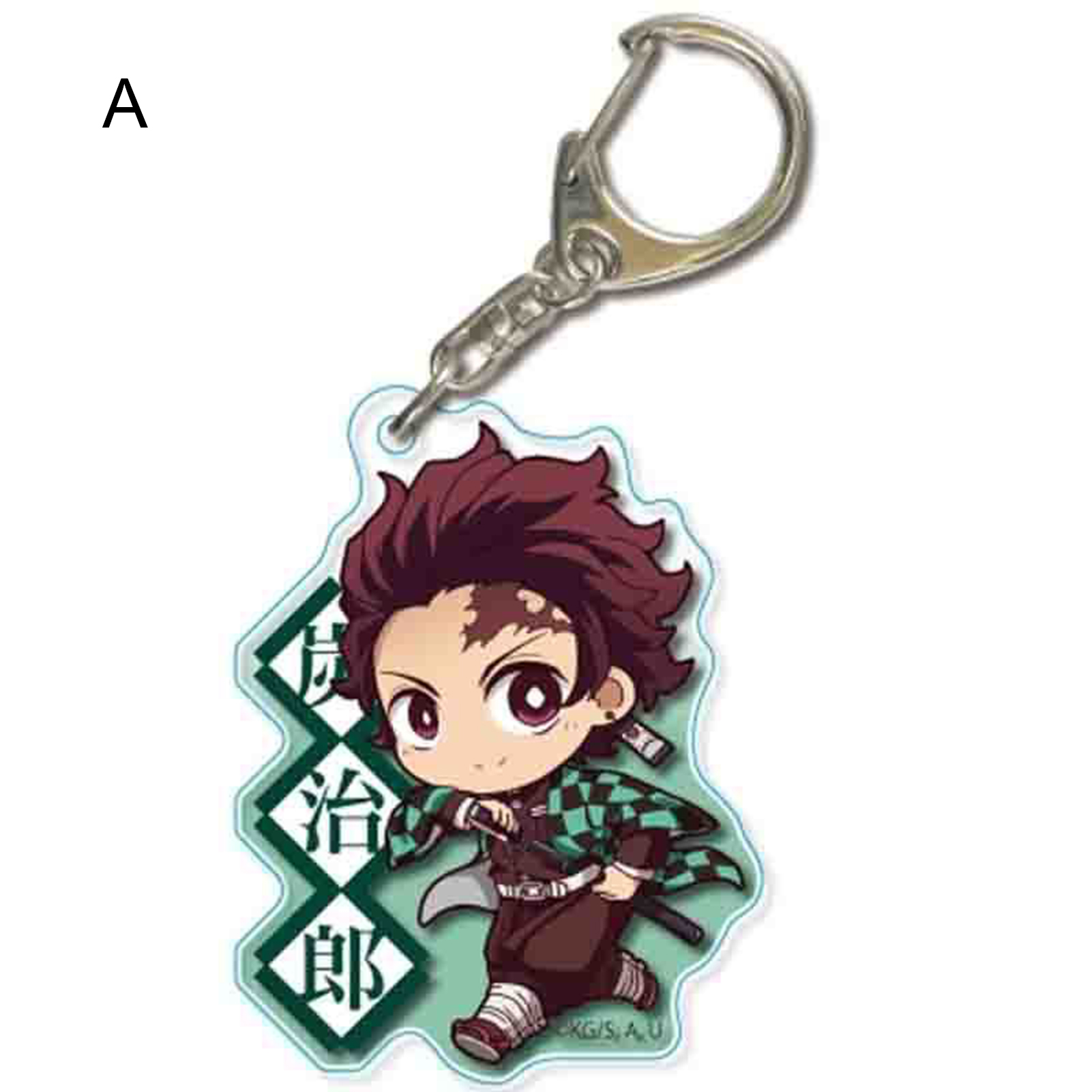 Lovely Bag Pendant Smooth Surface Stainless Demon Slayer Tanjiro Nezuko Keychain for Girl