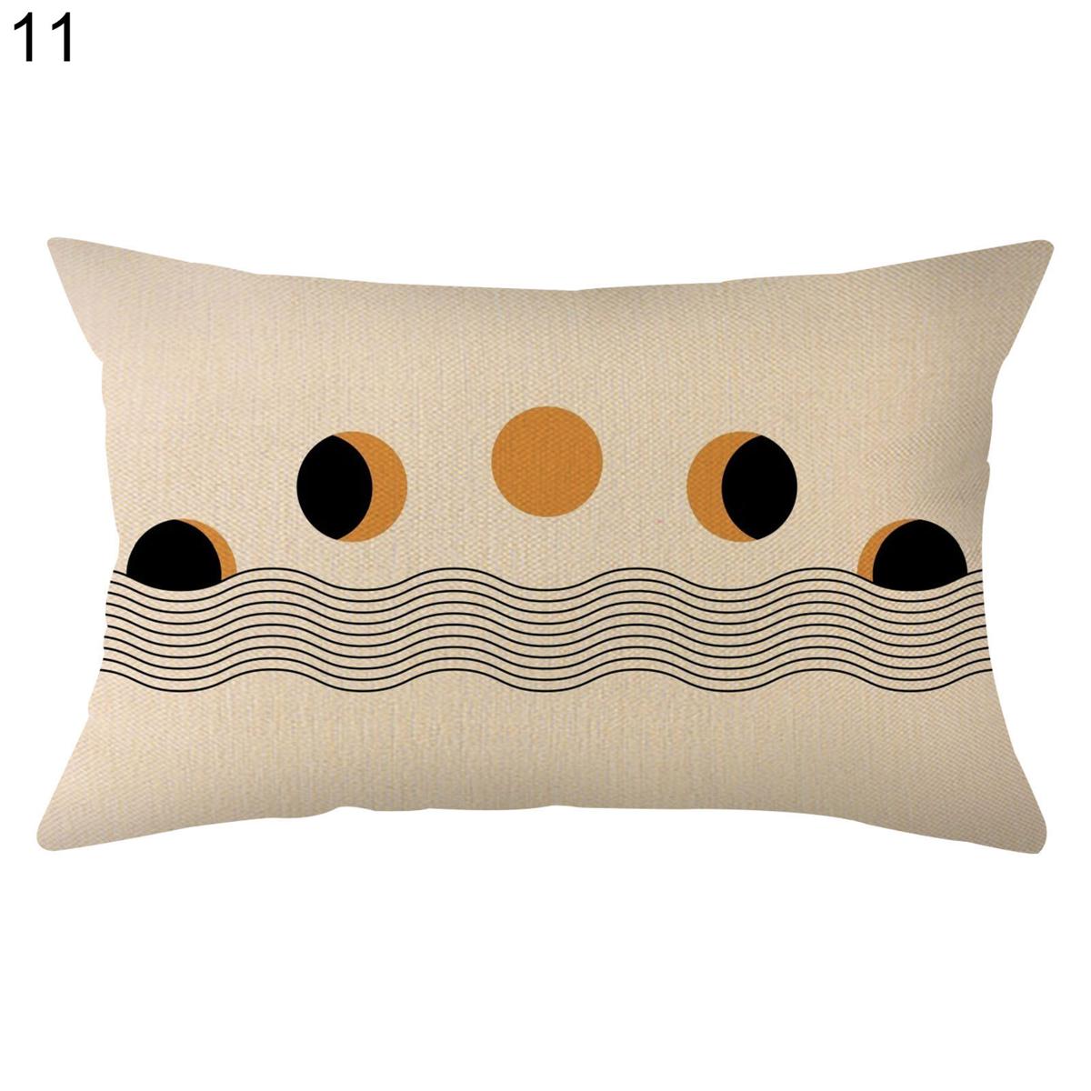 Cushion Slipcase Soft Touch Wide Application Flax Decorative Geometry Sofa Pillow Cover Home Supplies