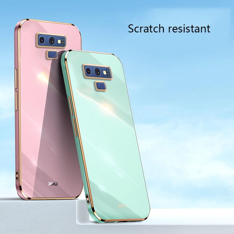 Tokifu For Samsung Galaxy Note 9 Case Luxury 6D Plating Soft Back Cover Silicone Phone Cases With Stand. 