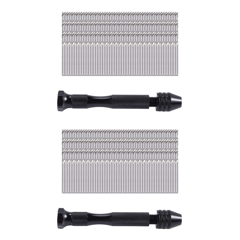 JAERBEE Hand Drill Set Precision Pin Vise with 98 Pcs Mini Twist Drill Bits for Model,Jewelry Making,Multipurpose Rotary Tool. 