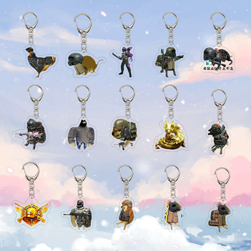 Mouse man, dark area breakout, Cheems, funny acrylic keychain game, peripheral backpack, pendant, batch stationery store