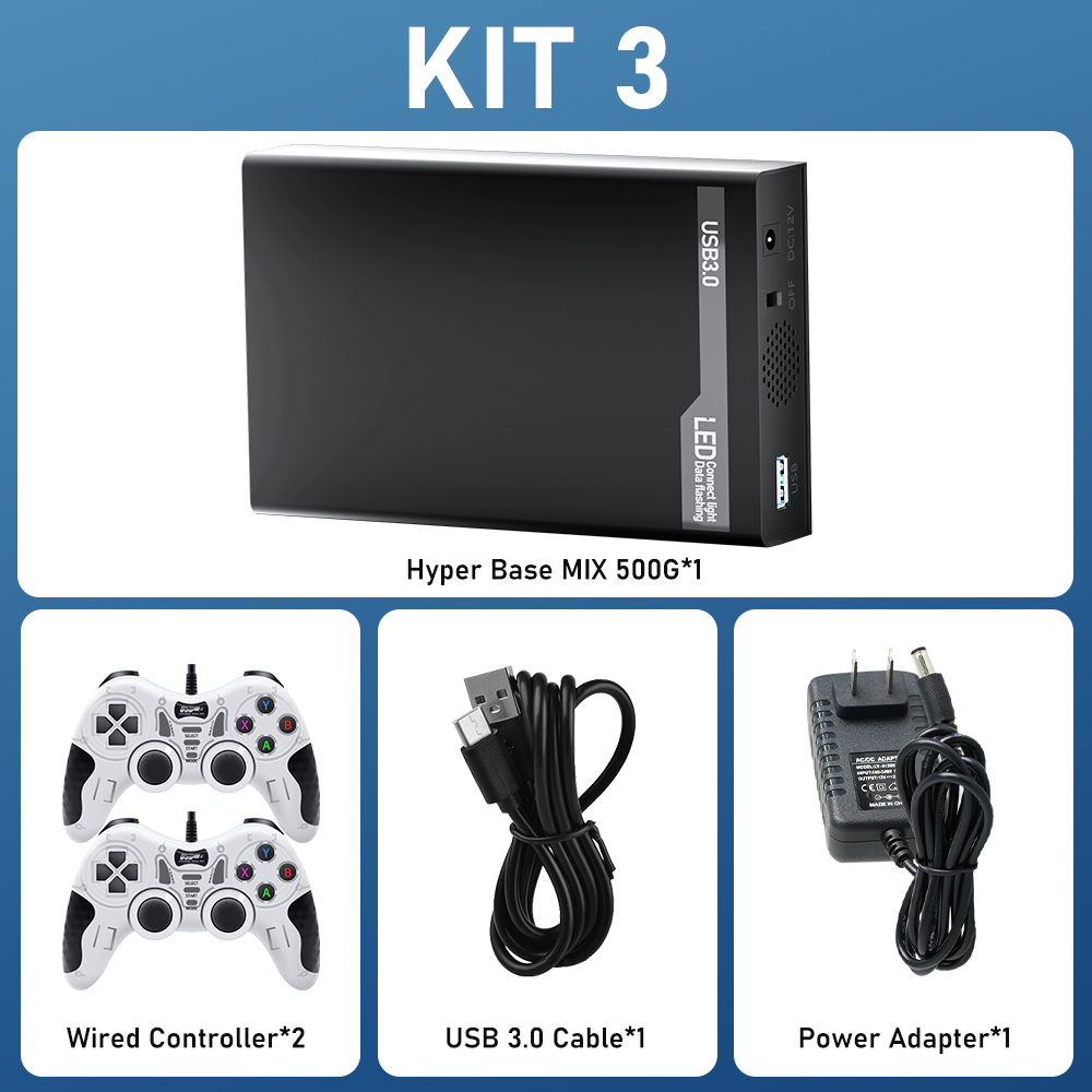 500G Retro Gaming HDD Video Game Console Retrobat＆Playnite＆Launchbox OS for XBOX/PS3/PS2/Switch/Wii/WiiU/DC/NES with 38200+Games. 
