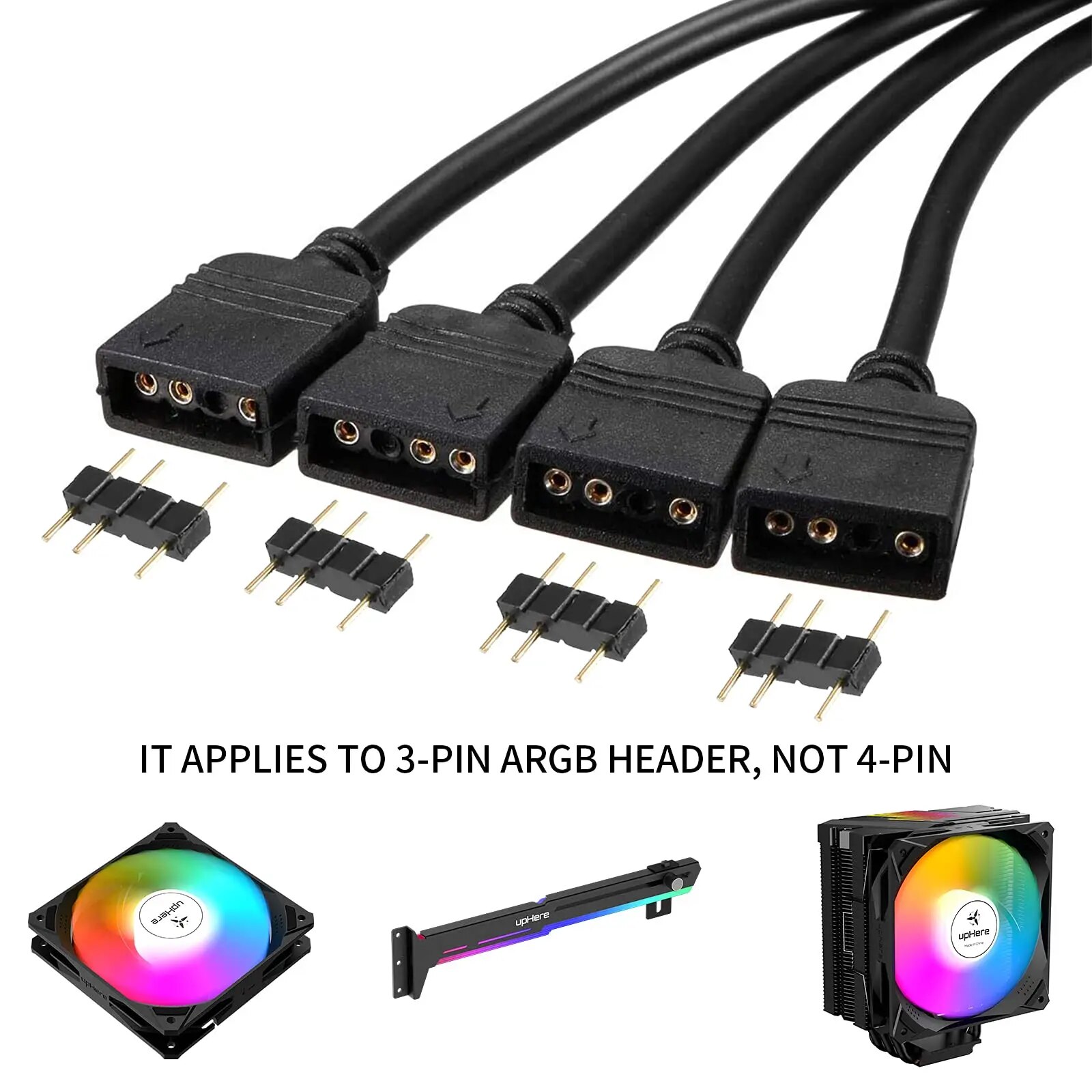 Motherboard RGB SYNC Splitter 5V 3Pin ARGB/12V 4Pin RGB SYNC HUB Transfer Extension Cable For M/B ASUS GIGABYTE MSI. 