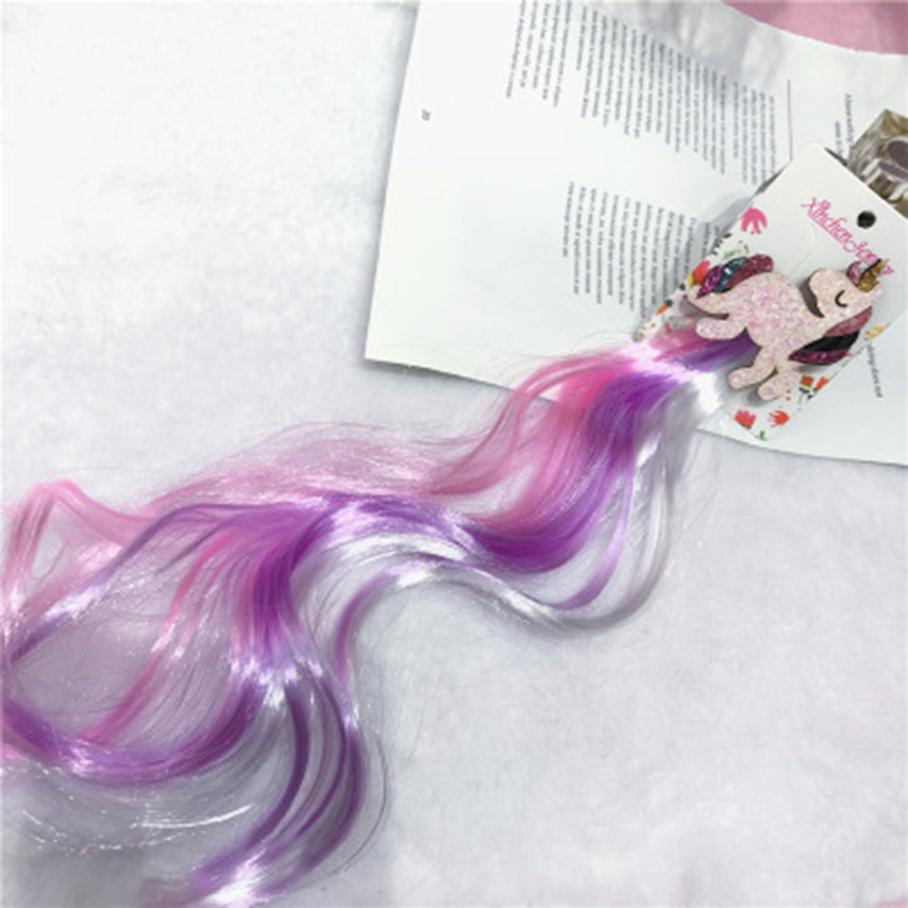 Colorful Unicorn Wigs Stylish Kids' Hair Hairpins Lovely Gradient Princess Hair Ornament for Dress-Up Parties Costume Events Dance Performances Daily Wear Girls' Fashion. 