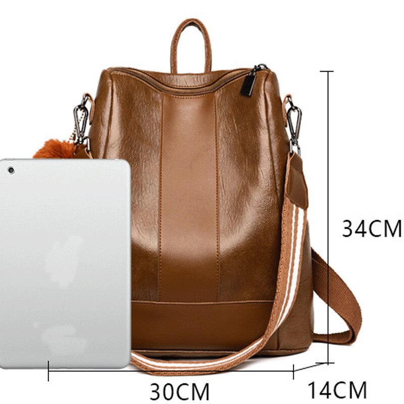 soft leather tote casual backpack