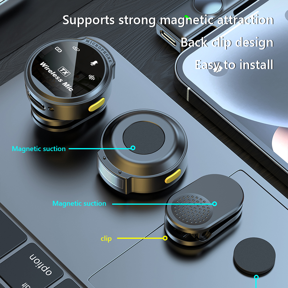 Xiaomi Wireless Lapel Microphone USB-C/iOS Interface Lavalier Mic Noise Cancel 164ft Range for Android/iPhone/Camera/PC/Laptop. 