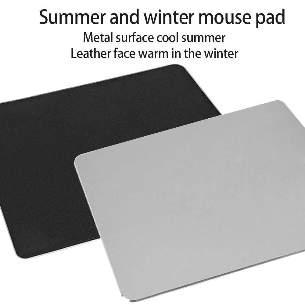 220x180mm Mouse Mat Rectangle Gaming Aluminium Metal Mouse Pad with Waterproof Non Slip Rubber Base and Frosted Surface Mousepad for Apple MackBook Silver Gray. 