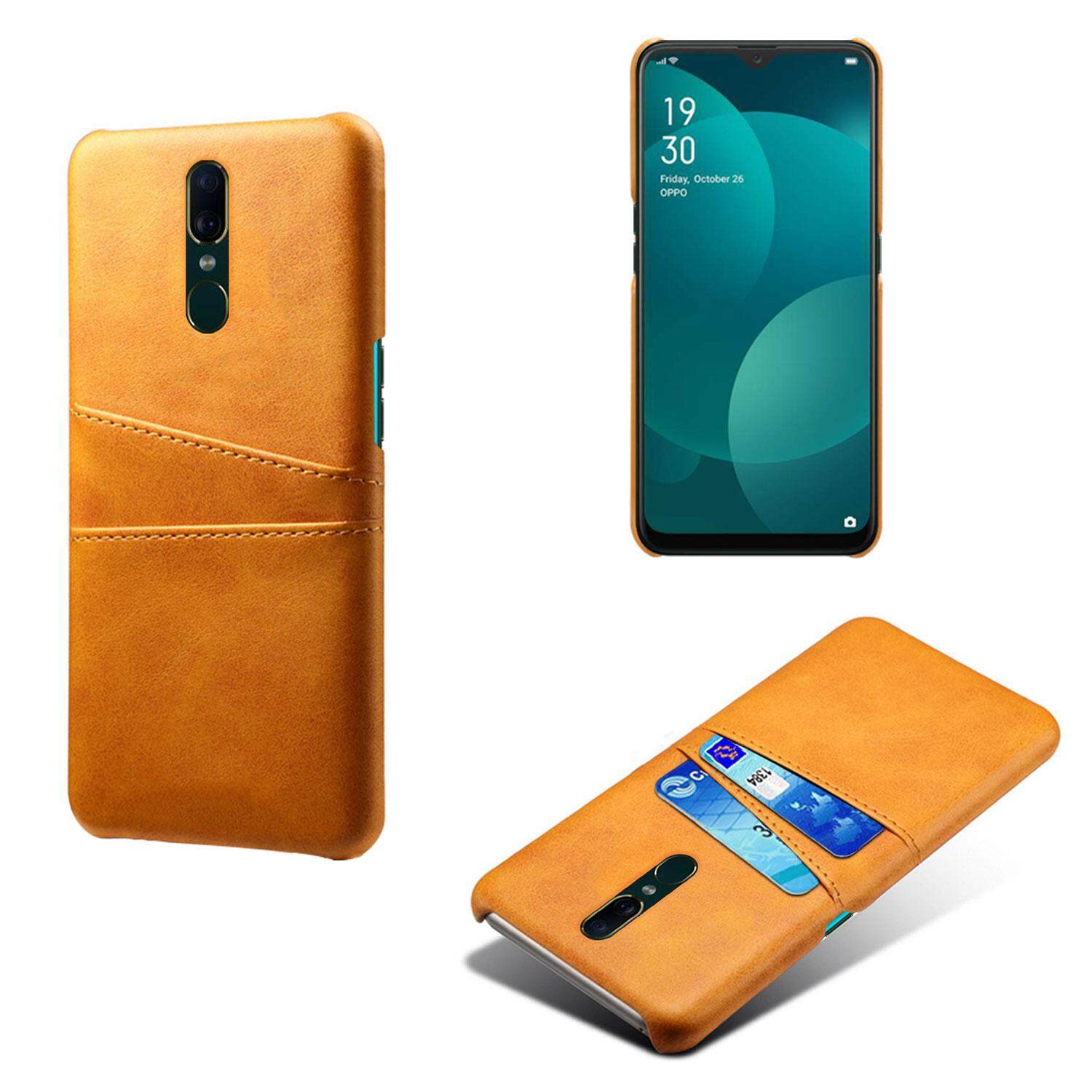 lthmy for Oppo F11 6.53 inches Luxury Card Slot Wallet PU Leather Case Shockproof Hard PC Cover
